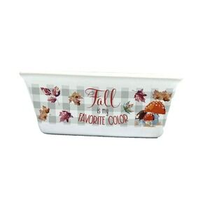 Royal Norfolk Mini Loaf 5 in. Pan Set of 4 Fall Theme-Microwave and Dishwasher S